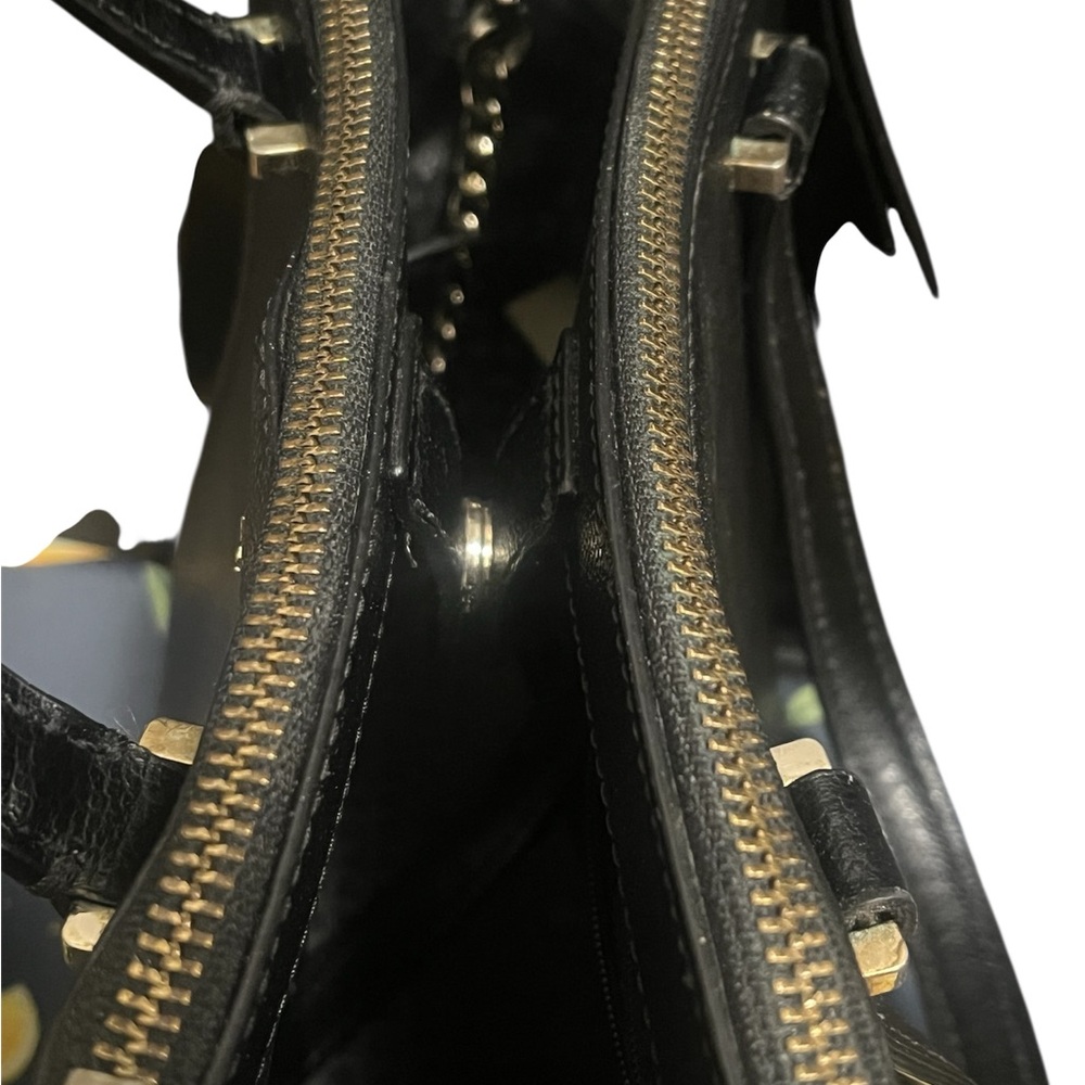 Elegant Black Leather Tote Bag